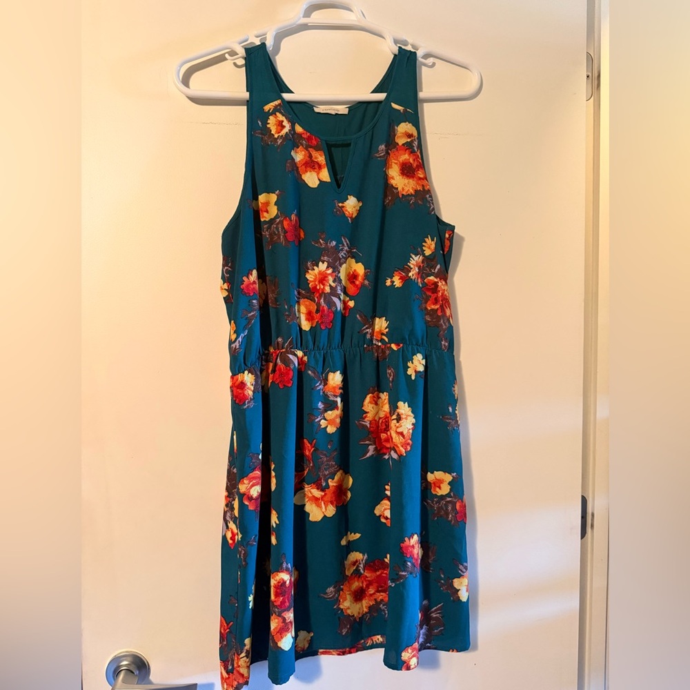 Floral Teal Dress